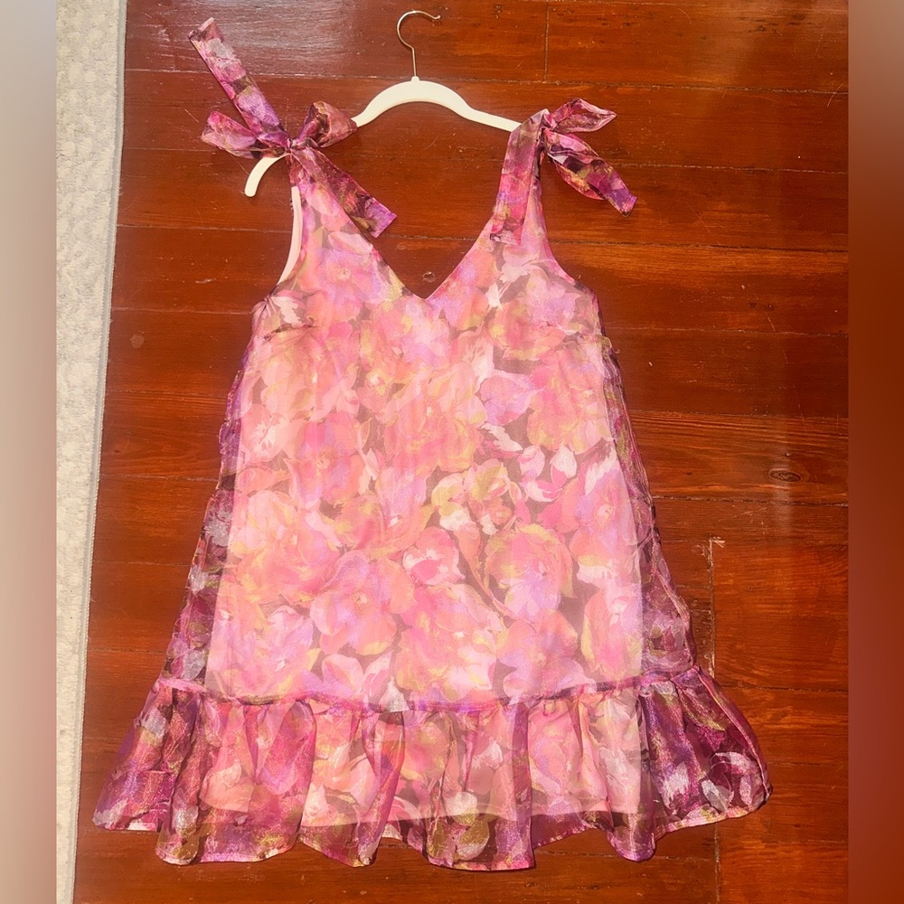 Karlie Pink and Purple Floral Dress